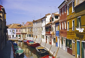 Barge Prints: Canal in Burano