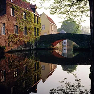 Canal Prints: Canal reflections, Bruges, Belgium