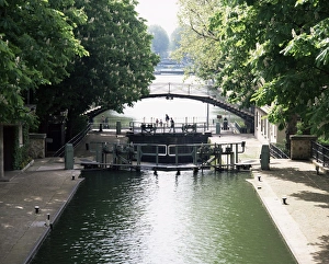 Pari Prints: Canal St. Martin, Paris, France, Europe