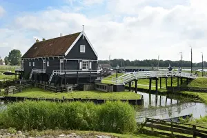 North Holland Prints: Canal and traditional building