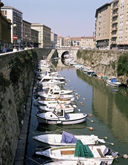 Canals intersect the city