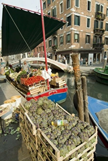 Artichoke Prints: Canalside vegetable market stall