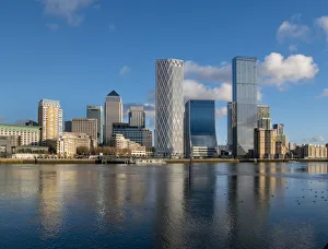 Canary Wharf Prints: Canary Wharf cityscape, Docklands, London, England, United Kingdom, Europe