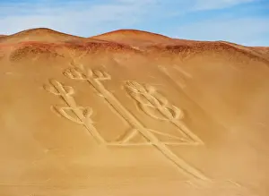 Imprint Prints: Candelabro de Paracas Geoglyph, Paracas National Reserve, Ica Region, Peru, South America
