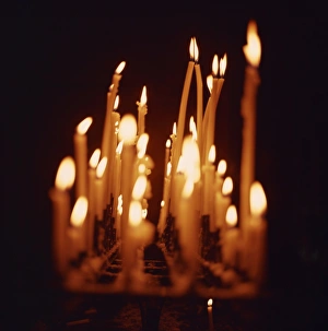 Chartres Prints: Candles, Chartres Cathedral, France, Europe