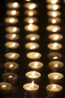 Images Dated 15th May 2010: Candles in the Santuario della Consolata, Turin, Piedmont, Italy, Europe