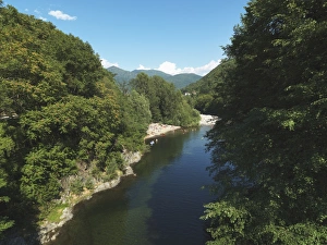 Images Dated 8th August 2010: The Cannobino River, Cannobio, Lake Maggiore, Italian Lakes, Piedmont, Italy, Europe