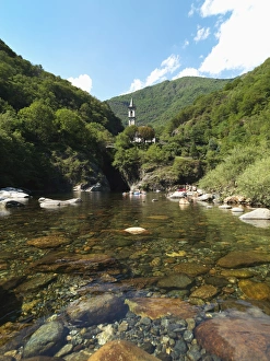 Images Dated 8th August 2010: The Cannobino River, Cannobio, Lake Maggiore, Piedmont, Italy, Europe