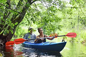 Enjoying Prints: Canoe trip on a branch of the river connecting the lakes Almajas and Asekas around Ginuciai