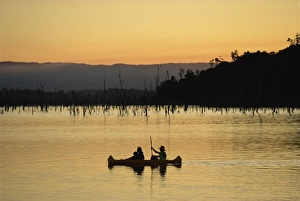 Canoeing Prints: Canoeing on Lake Tinaroo, Atherton Tableland, Queensland, Australia, Pacific