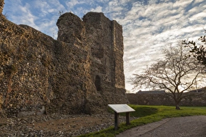 Canterbury Prints: Canterbury Castle at dusk, Canterbury, Kent, England, United Kingdom, Europe