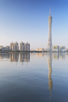 Guangzhou Prints: Canton Tower, Tian He, Guangzhou, Guangdong, China, Asia