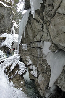 Allgau Alps Prints: Canyon Breitachklamm in winter, Oberstdorf, Allgau Alps, Bavaria, Germany, Europe