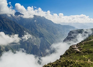 Arequipa Prints: Canyon Colca View Point, Cruz del Condor, Arequipa Region, Peru, South America