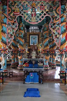 Altar Prints: Cao Dai temple, Ho Chi Minh City, Vietnam, Indochina, Southeast Asia, Asia