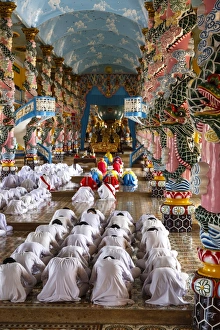Cao Dai temple, Tay Ninh, Vietnam, Indochina, Southeast Asia, Asia