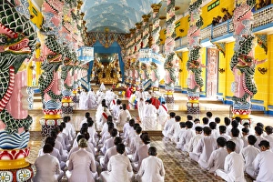 Cao Dai temple, Tay Ninh, Vietnam, Indochina, Southeast Asia, Asia