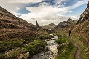 Cape Cornwall, as seen from Kenidjack Valley, Cornwall, England, United Kingdom, Europe
