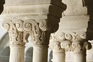 Capitals in the cloister of Notre-Dame de Senanque Abbey, Gordes, Vaucluse