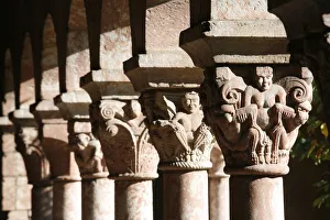 Images Dated 14th October 2006: Capitals dating from the 12th century, Cuxa Cloister, The Cloisters of New York, New York