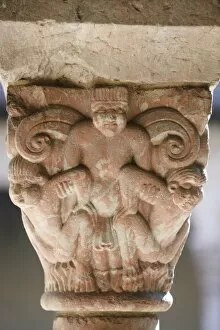 Images Dated 14th October 2006: Capitals dating from the 12th century, Cuxa Cloister, The Cloisters of New York, New York
