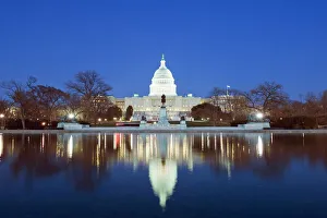 Washington Dc Prints: The Capitol Building, Capitol Hill, Washington D. C. United States of America