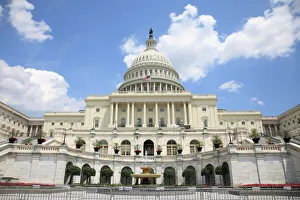 Flag Prints: Capitol Building, Capitol Hill, Washington D. C. United States of America, North America