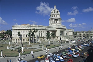 Parking Lot Prints: Capitolio Nacional building (Capitol), Centro Havana, Havana, Cuba, West Indies