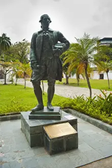 Penang Prints: Captain Francis Light statue at Fort Cornwallis in Georgetown