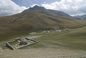 Caravanserei Tash Rabat on the Torugart Pass, Kyrgyzstan, Central Asia