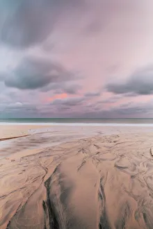 Cornwall Prints: Carbis Bay beach at dawn, St. Ives, Cornwall, England, United Kingdom, Europe