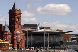 Pierhead Building Prints: Cardiff Bay skyline