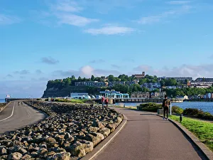 Pedestrians Prints: Cardiff Bay Trail Walk, Cardiff, Wales, United Kingdom, Europe