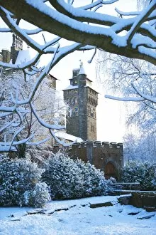 Images Dated 17th December 2010: Cardiff Castle, Bute Park in snow, Cardiff, Wales, United Kingdom, Europe