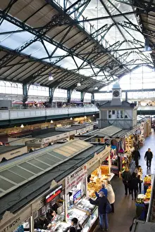Covered Markets Prints: Cardiff Central Market, a Victorian-era structure built in 1891, Cardiff