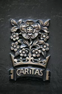 Images Dated 13th October 2006: Caritas sculpture on the front gate, St. Patricks Cathedral, New York