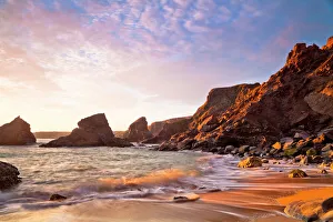 Carnewas and Bedruthan Steps, Cornwall, England, United Kingdom, Europe
