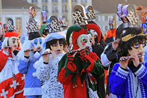Togetherness Prints: Carnival of Basel (Basler Fasnacht), Basel, Canton of Basel City, Switzerland, Europe
