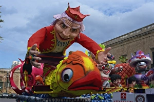 Carnival Prints: Carnival floats, Valletta, Malta, Europe