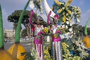 Motioning Prints: Carnival parade, Battle of the Flowers, Promenade des Anglais, Nice, Alpes-Maritimes