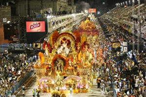Carnival Prints: Carnival parade at the Sambodrome, Rio de Janeiro, Brazil, South America