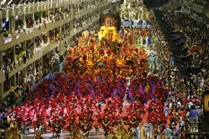 Images Dated 15th February 2010: Carnival parade at the Sambodrome, Rio de Janeiro, Brazil, South America