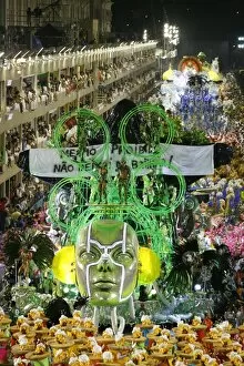 Images Dated 16th February 2010: Carnival parade at the Sambodrome, Rio de Janeiro, Brazil, South America