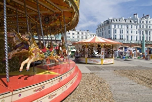 Fair Prints: Carousel on Brighton Beach, Brighton, Sussex, England, United Kingdom, Europe