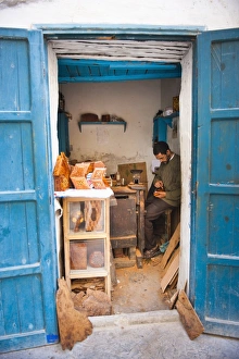 Souks Prints: Carpenter in Old Medina, Essaouira