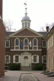 Carpenters Hall, newly built in 1774 when it hosted the First Continental Congress which met to oppose British rule