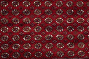 Uniformity Prints: Carpet design, Old City, Bukhara, Uzbekistan, Central Asia, Asia