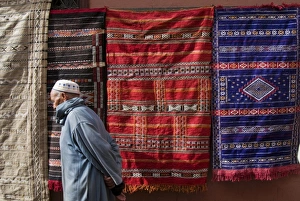 Carpets for sale in the souk, Marrakech (Marrakesh), Morocco, North Africa, Africa