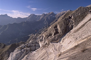 Quarries Prints: Carrara marble quarry near Antona in Apuane Alps