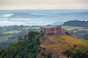 Mist Collection: Carreg Cennen Castle, near Llandeilo, Brecon Beacons National Park, Carmarthenshire, Wales